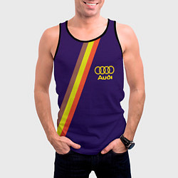 Майка-безрукавка мужская AUDI line sport, цвет: 3D-черный — фото 2
