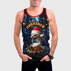 Майка-безрукавка мужская Пивозмей, цвет: 3D-красный — фото 2