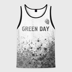 Мужская майка без рукавов Green Day - white gradient посередине