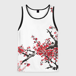 Мужская майка без рукавов Китайский стиль - слива