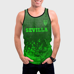 Майка-безрукавка мужская Sevilla - green gradient посередине, цвет: 3D-черный — фото 2