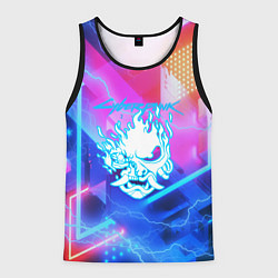 Майка-безрукавка мужская Cyberpunk samurai storm, цвет: 3D-черный