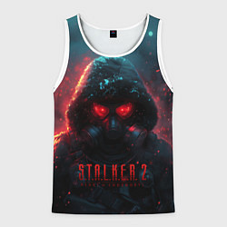 Майка-безрукавка мужская Stalker 2 аномальная зона, цвет: 3D-белый