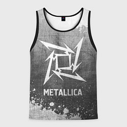 Майка-безрукавка мужская Metallica - grey gradient, цвет: 3D-черный