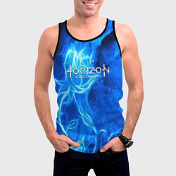 Майка-безрукавка мужская Horizon zero dawn flower, цвет: 3D-черный — фото 2