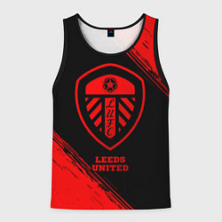 Мужская майка без рукавов Leeds United - red gradient