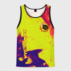 Мужская майка без рукавов Serious Sam flame yellow