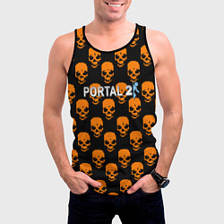 Майка-безрукавка мужская Portal skull pattern, цвет: 3D-черный — фото 2