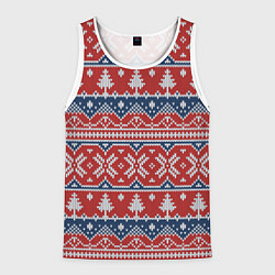 Мужская майка без рукавов New year pattern
