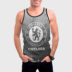 Майка-безрукавка мужская Chelsea - grey gradient, цвет: 3D-черный — фото 2