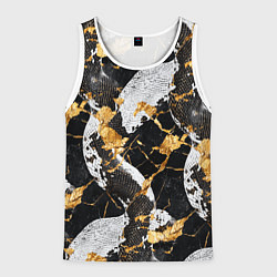 Мужская майка без рукавов Черно-белый змеиный паттерн