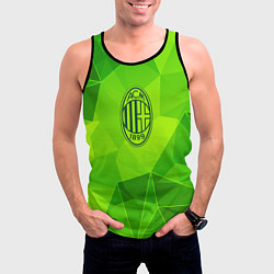 Майка-безрукавка мужская AC Milan green poly, цвет: 3D-черный — фото 2