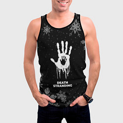 Майка-безрукавка мужская Снежный Death Stranding, цвет: 3D-черный — фото 2