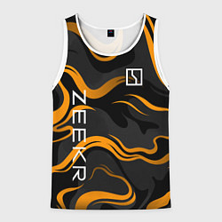 Мужская майка без рукавов Zeekr - оранжевые волны
