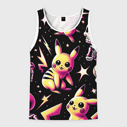 Мужская майка без рукавов Pikachu and skeletons - pattern