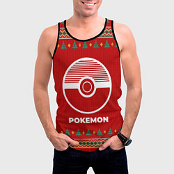 Майка-безрукавка мужская Pokemon new year, цвет: 3D-черный — фото 2