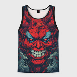 Майка-безрукавка мужская Red demon Oni, цвет: 3D-черный