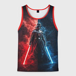 Майка-безрукавка мужская Дарт Вейдер - две стороны силы, цвет: 3D-красный