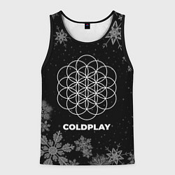 Майка-безрукавка мужская Снежный Coldplay, цвет: 3D-черный