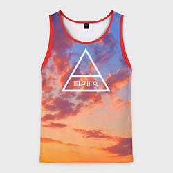 Майка-безрукавка мужская 30 Seconds to Mars - музыкальная группа, цвет: 3D-красный
