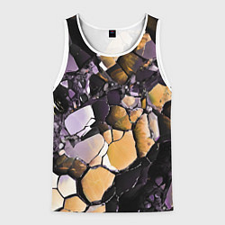 Мужская майка без рукавов Чёрно-жёлтый камень