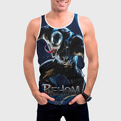 Майка-безрукавка мужская Веном в прыжке, цвет: 3D-белый — фото 2