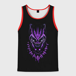 Майка-безрукавка мужская Black Panther head, цвет: 3D-красный