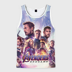 Майка-безрукавка мужская Мстители пережившие щелчок Таноса, цвет: 3D-белый