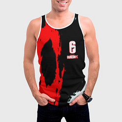 Майка-безрукавка мужская Rainbow six краски абстрактные, цвет: 3D-белый — фото 2