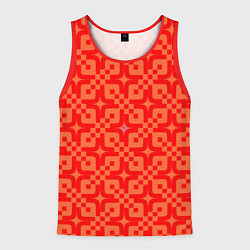 Мужская майка без рукавов Абстрактный оранжевый узор