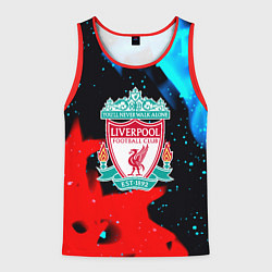 Майка-безрукавка мужская Liverpool fire steel, цвет: 3D-красный