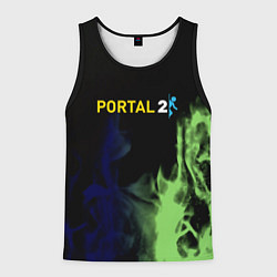 Майка-безрукавка мужская Portal fire steel, цвет: 3D-черный