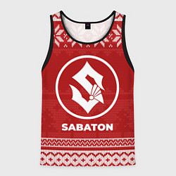 Майка-безрукавка мужская Новогодний Sabaton, цвет: 3D-черный