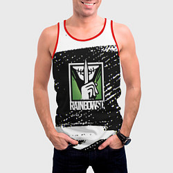 Майка-безрукавка мужская Rainbow six краски штрихи, цвет: 3D-красный — фото 2