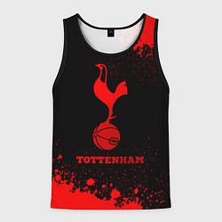 Майка-безрукавка мужская Tottenham - red gradient, цвет: 3D-черный