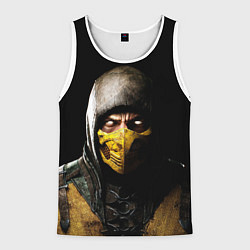 Майка-безрукавка мужская Mortal kombat Scorpion - кто следующий, цвет: 3D-белый