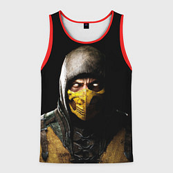 Майка-безрукавка мужская Mortal kombat Scorpion - кто следующий, цвет: 3D-красный