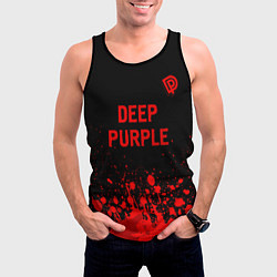 Майка-безрукавка мужская Deep Purple - red gradient посередине, цвет: 3D-черный — фото 2