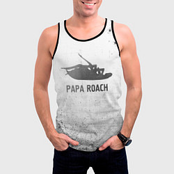 Майка-безрукавка мужская Papa Roach - white gradient, цвет: 3D-черный — фото 2