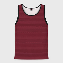 Мужская майка без рукавов Винный красный полосатый