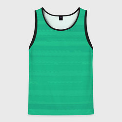 Мужская майка без рукавов Изумрудный зелёный однотонный с полосами
