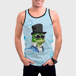 Майка-безрукавка мужская Pepe в шляпе, цвет: 3D-черный — фото 2