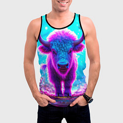 Майка-безрукавка мужская Белый буйвол, цвет: 3D-черный — фото 2