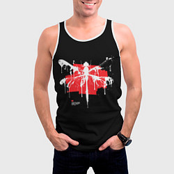 Майка-безрукавка мужская Gothic dragonfly with paint strokes, цвет: 3D-белый — фото 2