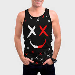 Майка-безрукавка мужская Smile face, цвет: 3D-черный — фото 2