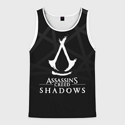 Майка-безрукавка мужская Assassins creed shadows - монохромный, цвет: 3D-белый