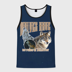 Мужская майка без рукавов Волки в ночи