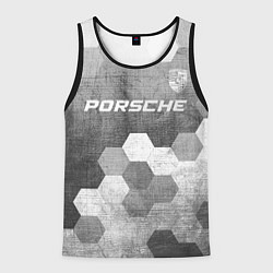 Мужская майка без рукавов Porsche - grey gradient посередине