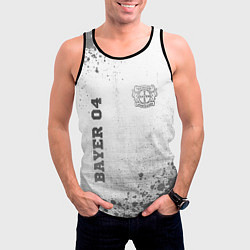 Майка-безрукавка мужская Bayer 04 - white gradient вертикально, цвет: 3D-черный — фото 2
