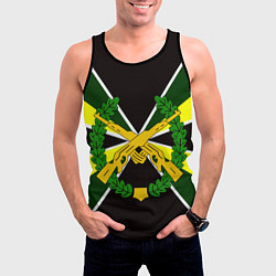 Майка-безрукавка мужская Мотострелковые войска: лавры, цвет: 3D-черный — фото 2